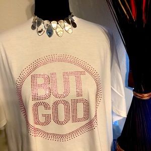 But God Blue Rhinestone T-shirt